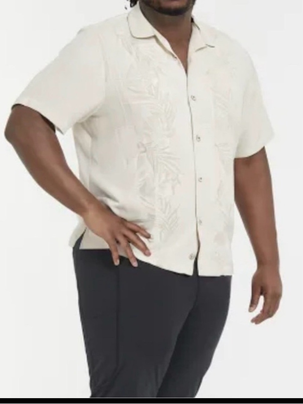 Tommy Bahama Cream Short Sleeve Shirt